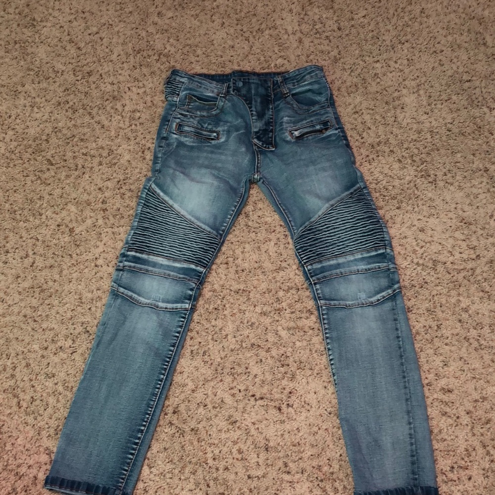 Size 30 blue moto jeans
